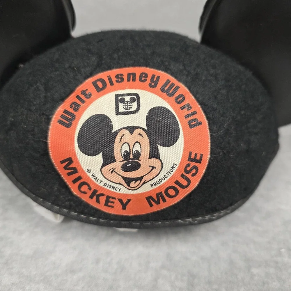 Vintage Walt Disney World Mickey‎ Mouse Ear Hat Black Felt Souvenir Adult Cap